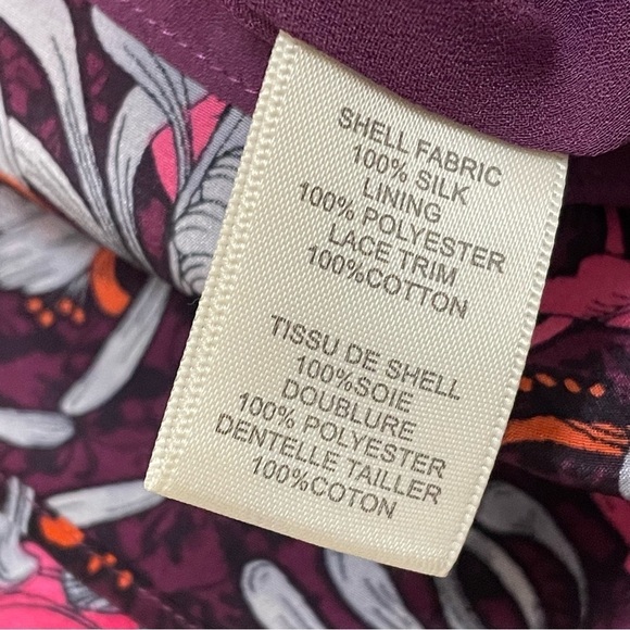 Rebecca Taylor Mystic Garden Twist Keyhole Silk Sleeveless Floral Dress Sz 4 - Picture 9 of 10